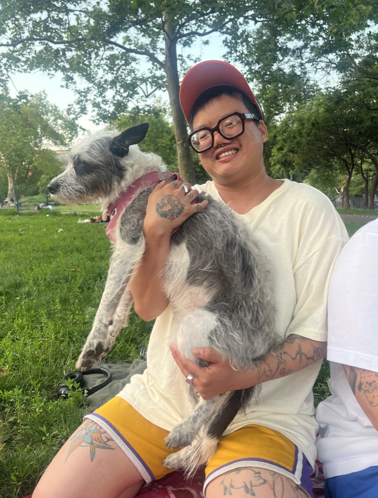 Andie with dog